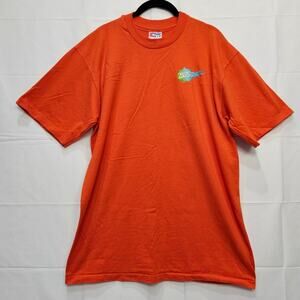 Vintage VTG Eagle USA "Boss" Vibrant Orange Short Sleeve Tee Size Large